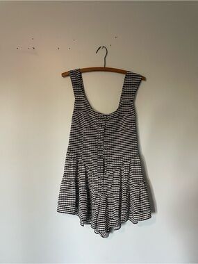 Lioness Black and White Striped Sleeveless Romper